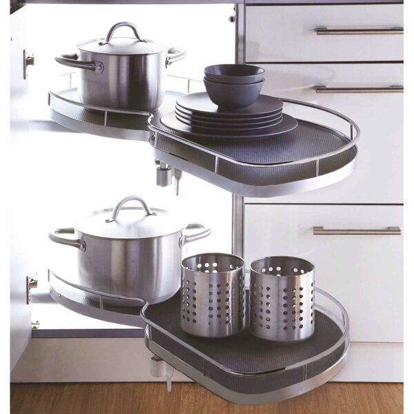 (10578) Волшебный уголок UNIHOPPER NANO правый с доводчиком, в ящик 900 мм, фасад 450 мм, серый