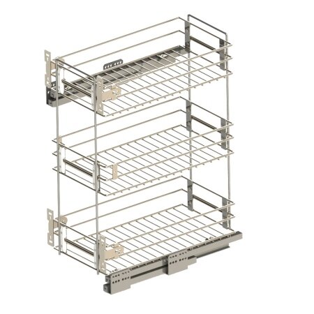 (10.63.03.1.1.1) Бутылочница квадро GTV 300 3-х уровневая с направляющими (хром)