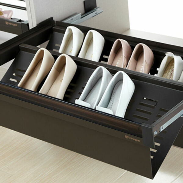 (24522) Unihopper NAKA выдвижн. полка для обуви, стекл. передняя панель, в базу 600 мм, 564 * 443 * 180