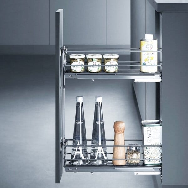 (29674) Корзина выкатная нижн. база Unihopper 200 мм серая