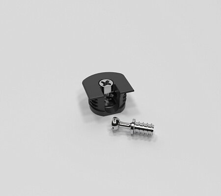 Эксцентрик усиленный пластиковый 16 мм №2 ЧЕРНЫЙ (мин 50шт.)