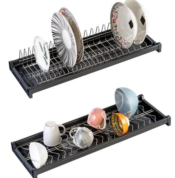 Посудосушитель 700 мм PERFETTA  2-х уровн. Нержав.Сталь,серый орион