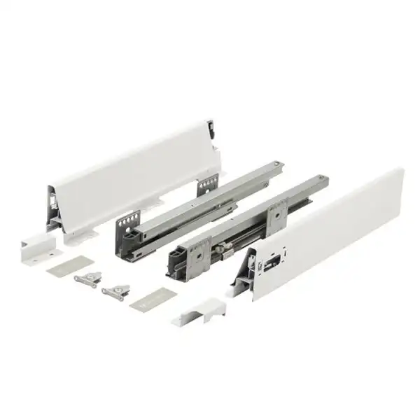 (109803) 	Комплект выдвижного ящика Unihopper Mental box - 2, H80*500мм, белый С СОЕДИНЕНИЕМ ЗАДНЕЙ СТЕНКИ