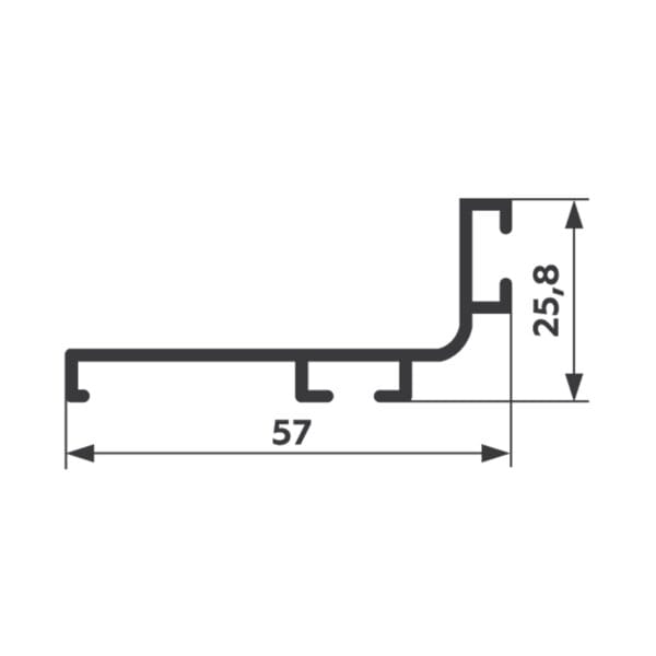 Профиль горизонт. «L» JAZZ  Матовое золото 6м!