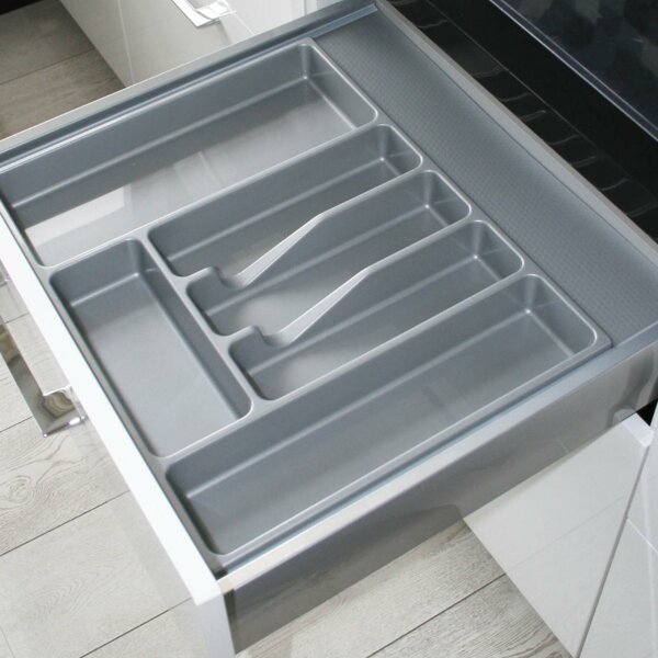 (060380) Лоток для столовых приборов 600 ЕСО серый Vоlpato