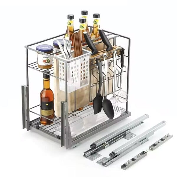 (29676) Корзина Мульти баскет Unihopper, 300мм СЕРАЯ + направл.