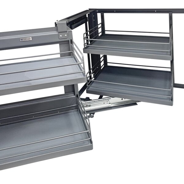 (30088) Волшебный уголок 45 (soft-closing) Unihopper (правый) Полки ДСП СЕРЫЙ