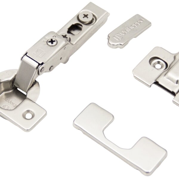 (31571) Петля полунаклад. Unihopper Hutton 3D с регул. доводч., никель(+загл чашки)