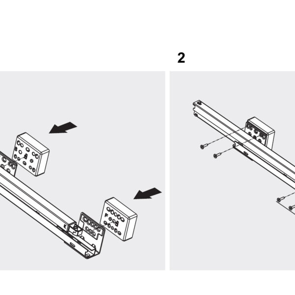 (25640) Пластиковая проставка для направляющих Unihopper внутреннего ящика ( 2шт компл)