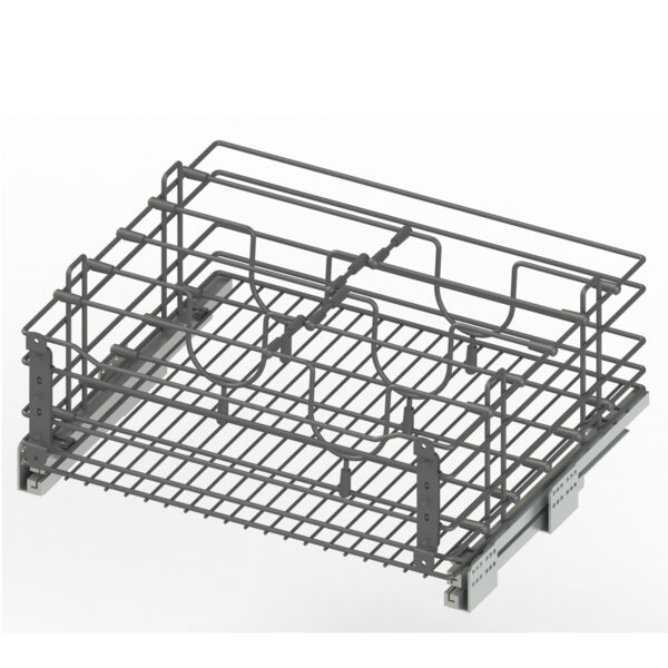 (15.30.03.4.1.1) Корзина выкатная GTV для хранения сковородок и крышек в нижнюю базу 600 (черный)