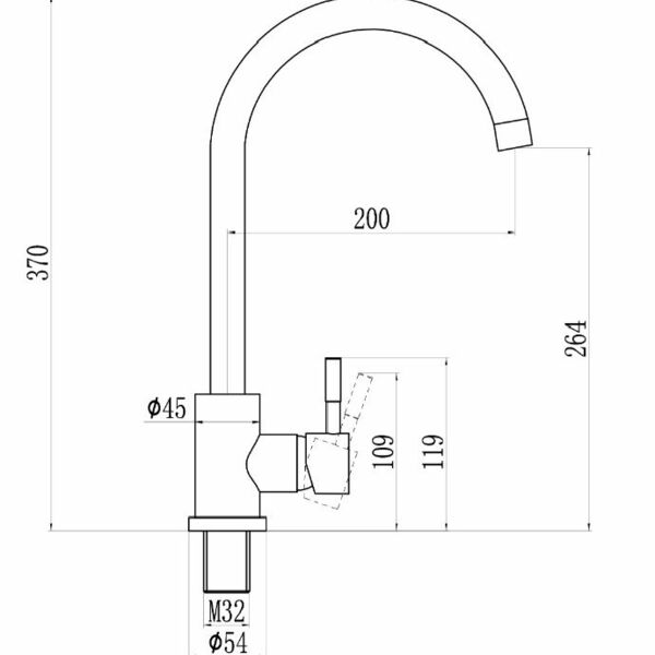 Смеситель Savol S-SUS3002H черный