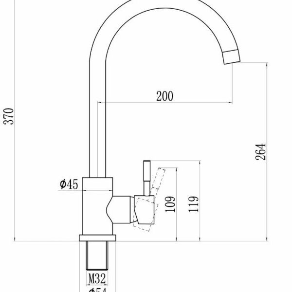 Смеситель Savol S-SUS3002 сатин