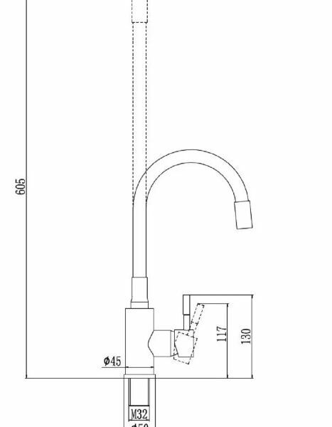 Смеситель Savol SUS6002-04 сатин/серый