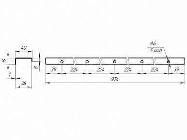 Ручка торцевая FLAT 896(974) белая