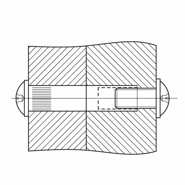 (1799) Межсекционная стяжка d=5мм, м4х27,никель( мин 50шт.)