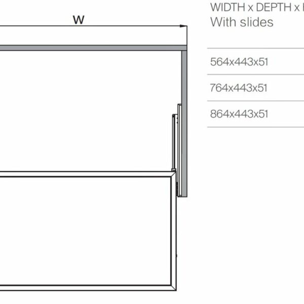 (29602) Unihopper COKA выдвижн. полка для аксесуаров, в базу 600 мм, 564 * 443 * 51