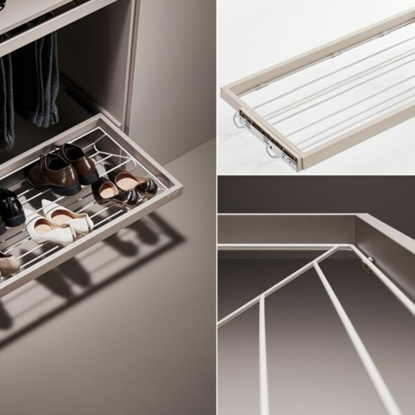 (29611) Unihopper COKA выдвижн. полка для обуви высокая в базу 600 мм, 564 * 443 * 141