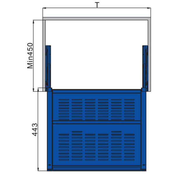 (24523) Выдвижная полка для обуви Unihopper NAKA со стеклянной лицевой панелью
