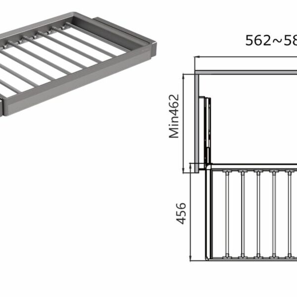 (31775) Unihopper MONIKA выдвижн.полка для брюк，в базу 600 мм