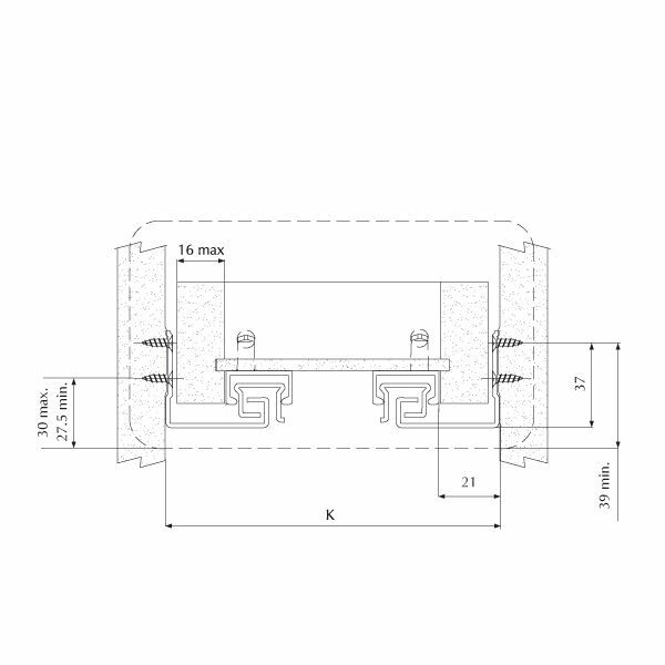(10312) Направляющие для ящ. Unihopper Magic Box , 500мм (комплект без фиксаторов)