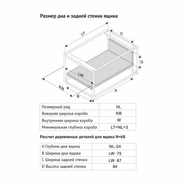 (15511) Комплект Tango на ящик 450мм
