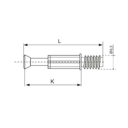(134-16) Дюбель (с пластиком) ввинч. 44 (34)мм + эксцентрик( к-кт) мин 50 шт.