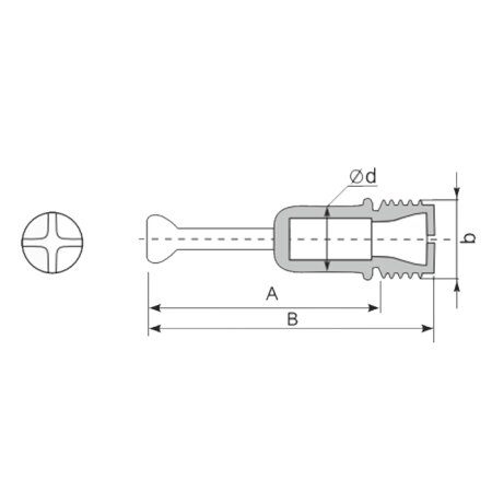 (134-08) Дюбель быстрого монтажа(м8) 42мм + эксцентрик (к-кт) мин 50 шт.