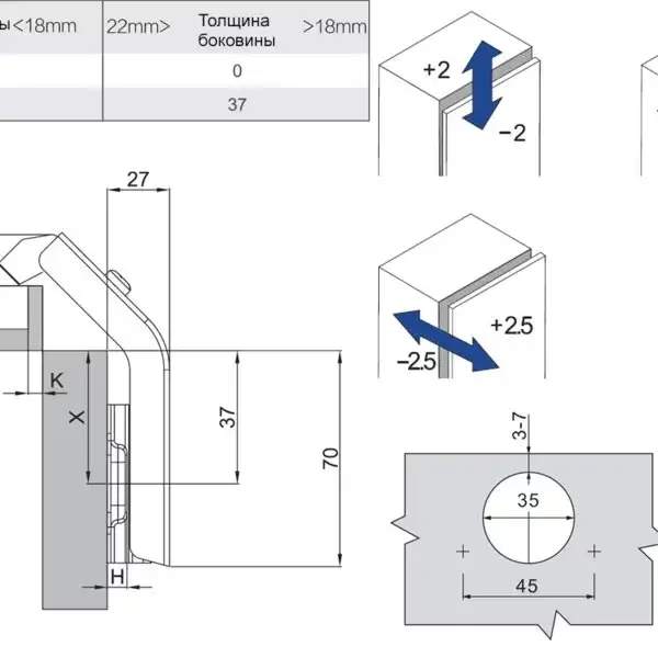 (24528) Петля Unihopper 135* H0 3D 