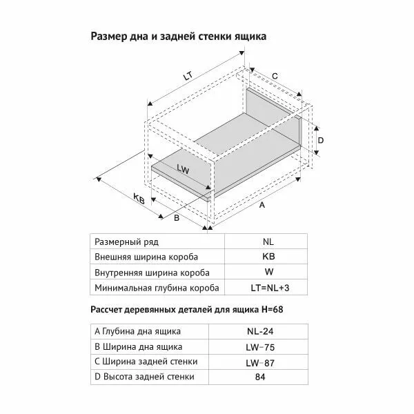 (15512) Комплект Tango на ящик 500мм
