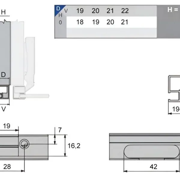 (32066) Петля для алюминиевых фасадов Unihopper Setton 100* Two-Way H0 3D накладная с доводчиком, черный никель