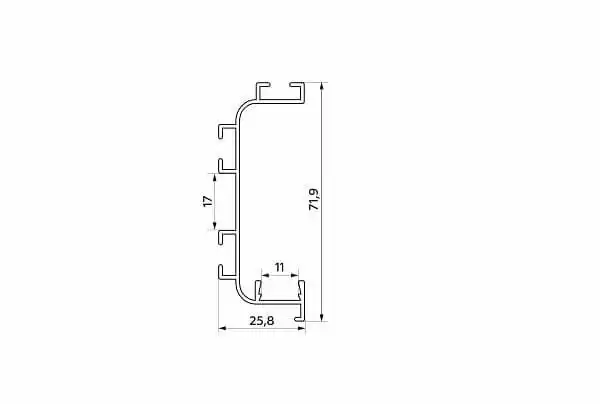 Профиль «С» COMBI LED Черный муар 4,2м