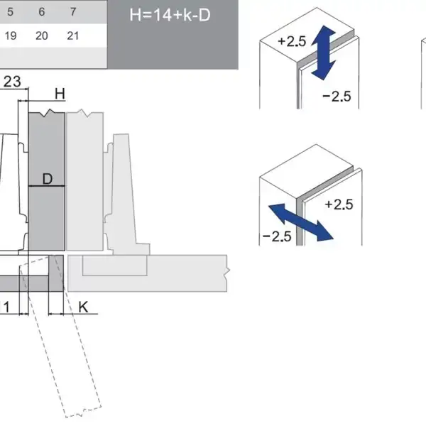 (30460) Петля накл. Unihopper 105* H0 3D ,черный никель