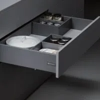 (24092) Комплект выдвижного ящика Unihopper Magic Box, 120*450мм, с доводчиком, графит