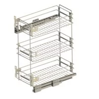 (10.63.03.1.1.1) Бутылочница квадро GTV 300 3-х уровневая с направляющими (хром)