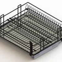 (15.28.03.4.1.1) Посудосушитель выкатной Квадро GTV база 600, с направляющими с довод. (черный)